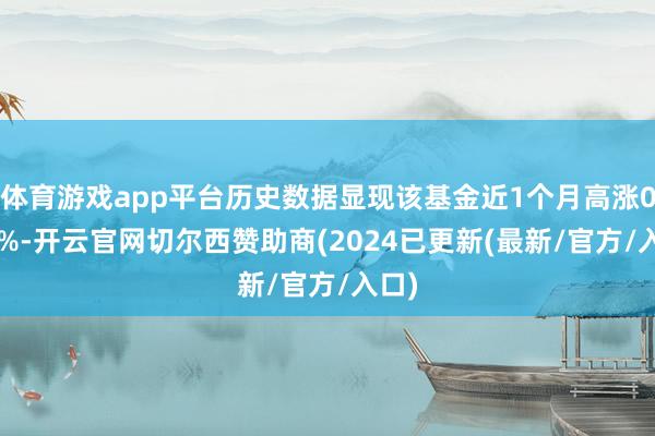 体育游戏app平台历史数据显现该基金近1个月高涨0.54%-开云官网切尔西赞助商(2024已更新(最新/官方/入口)