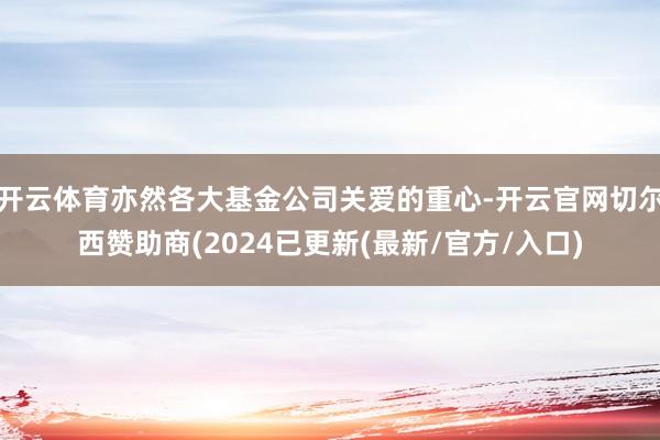 开云体育亦然各大基金公司关爱的重心-开云官网切尔西赞助商(2024已更新(最新/官方/入口)